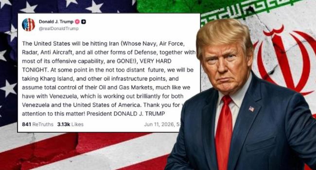 Trump: US Will Be Hitting Iran Very Hard Tonight